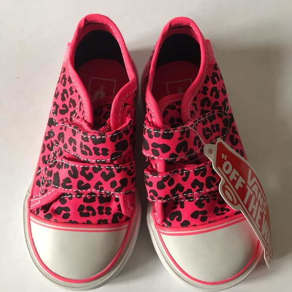 Vans Hot Pink Leopard Print Toddler Shoes - Picture 3 of 7